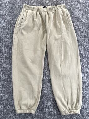 GAP Logo Fleece Jogger Sweatpants Khaki Men's XL Performance Pants